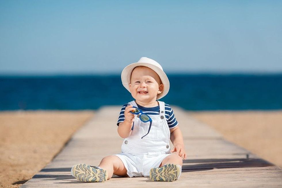 Baby on the beach.