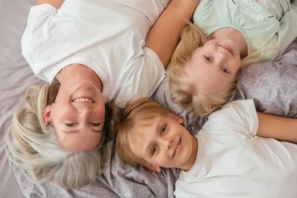 Close up of family smiling