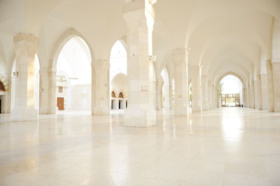 Madina mosque with conceptual indoor of oriental building