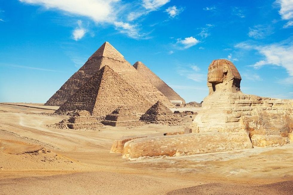 Scene of pyramid in Egypt